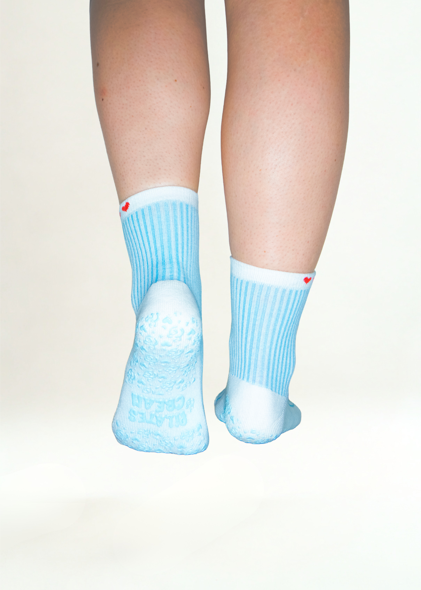 The Diana pearl Pilates grip socks — worn on Pilates reformer by Pilates & Cream