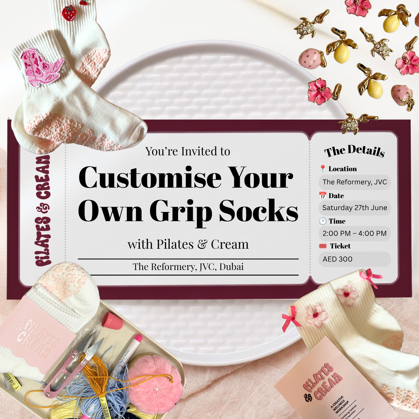 Customise Your Own Grip Socks + Reformer Pilates