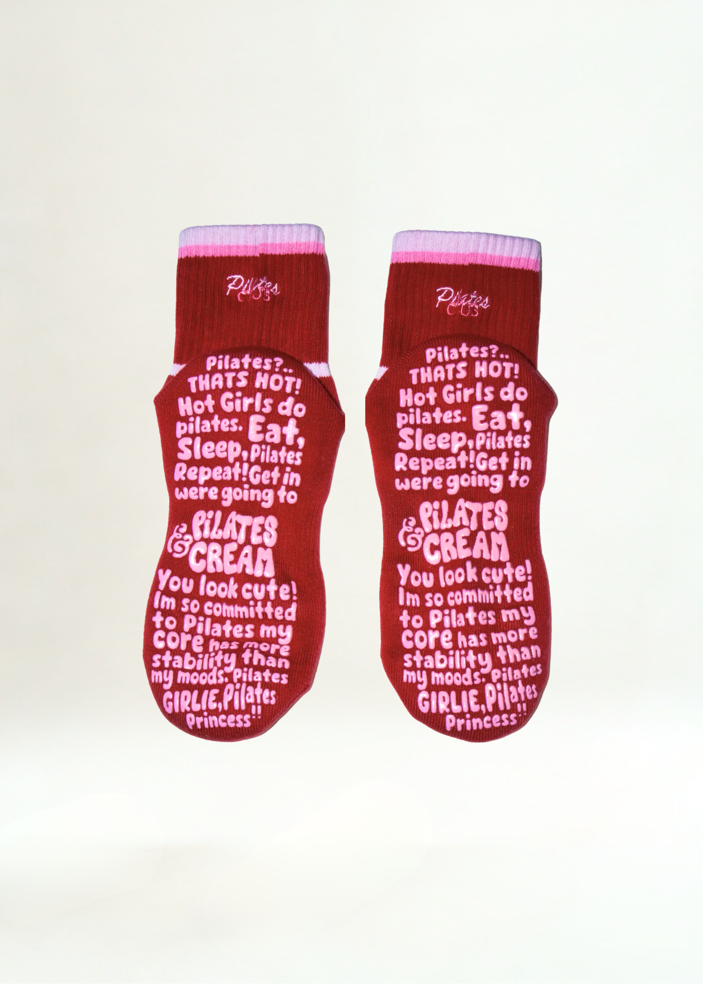 The Dua fashion Pilates grip socks — close-up detail by Pilates & Cream