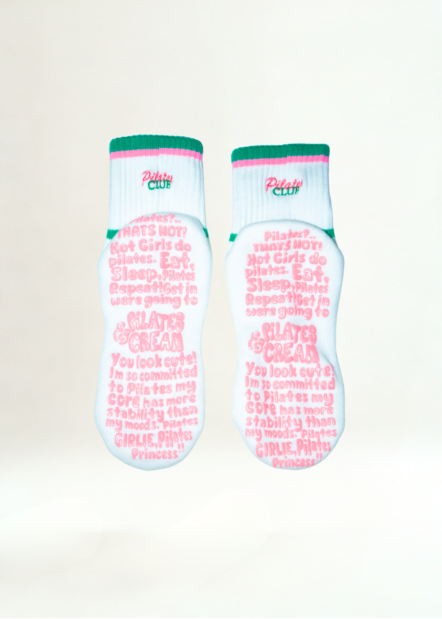 The Lizzie fashion Pilates grip socks — close-up detail by Pilates & Cream