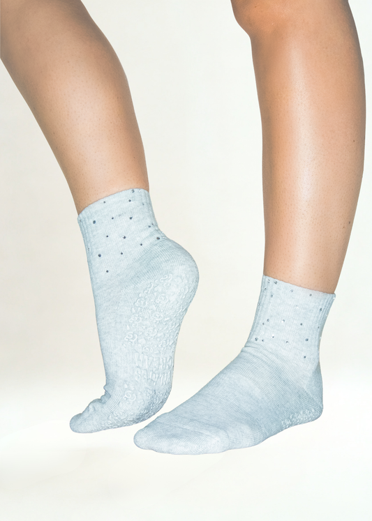 The Rihanna black Pilates grip socks — Irish-designed non-slip studio socks by Pilates & Cream