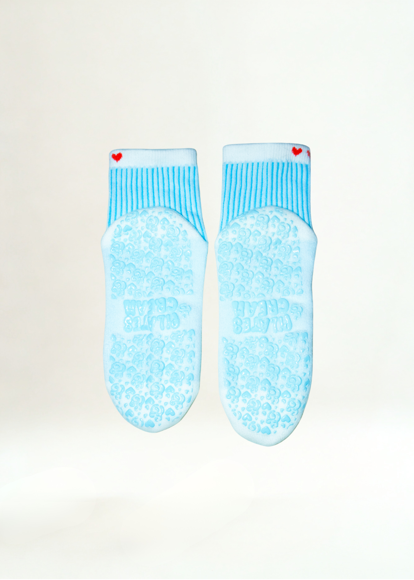 The Diana pearl Pilates grip socks — side view by Pilates & Cream