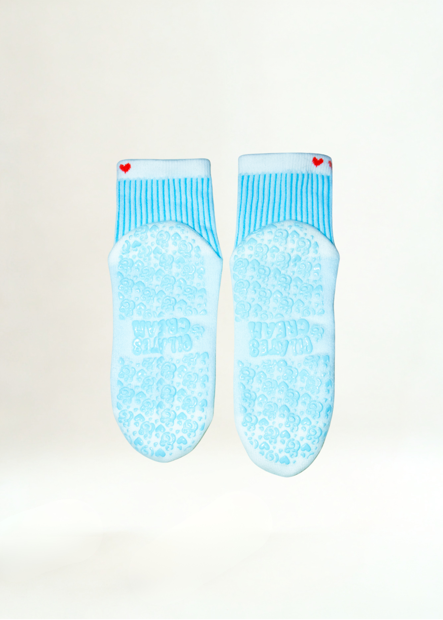 The Diana pearl Pilates grip socks — side view by Pilates & Cream