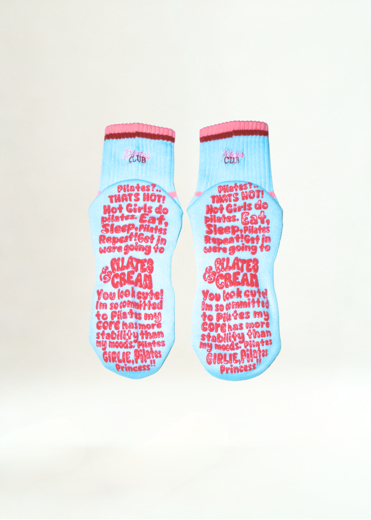 The Gigi fashion Pilates grip socks — close-up detail by Pilates & Cream