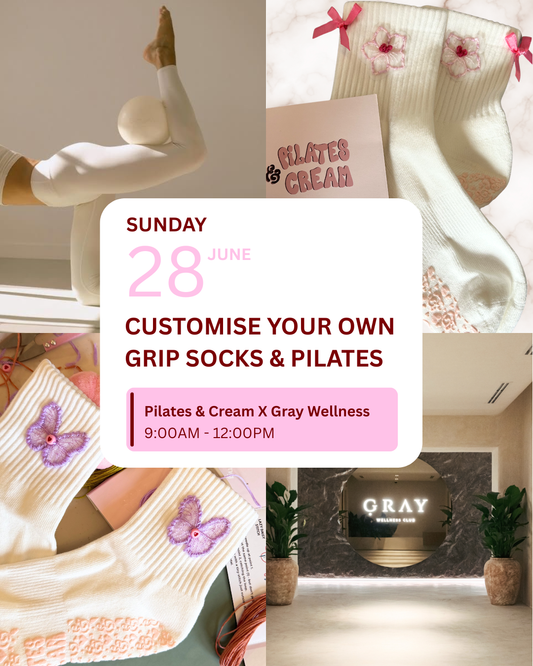 Pilates & Cream x Gray Wellness: Customise Your Own Grip Socks & Mat Pilates