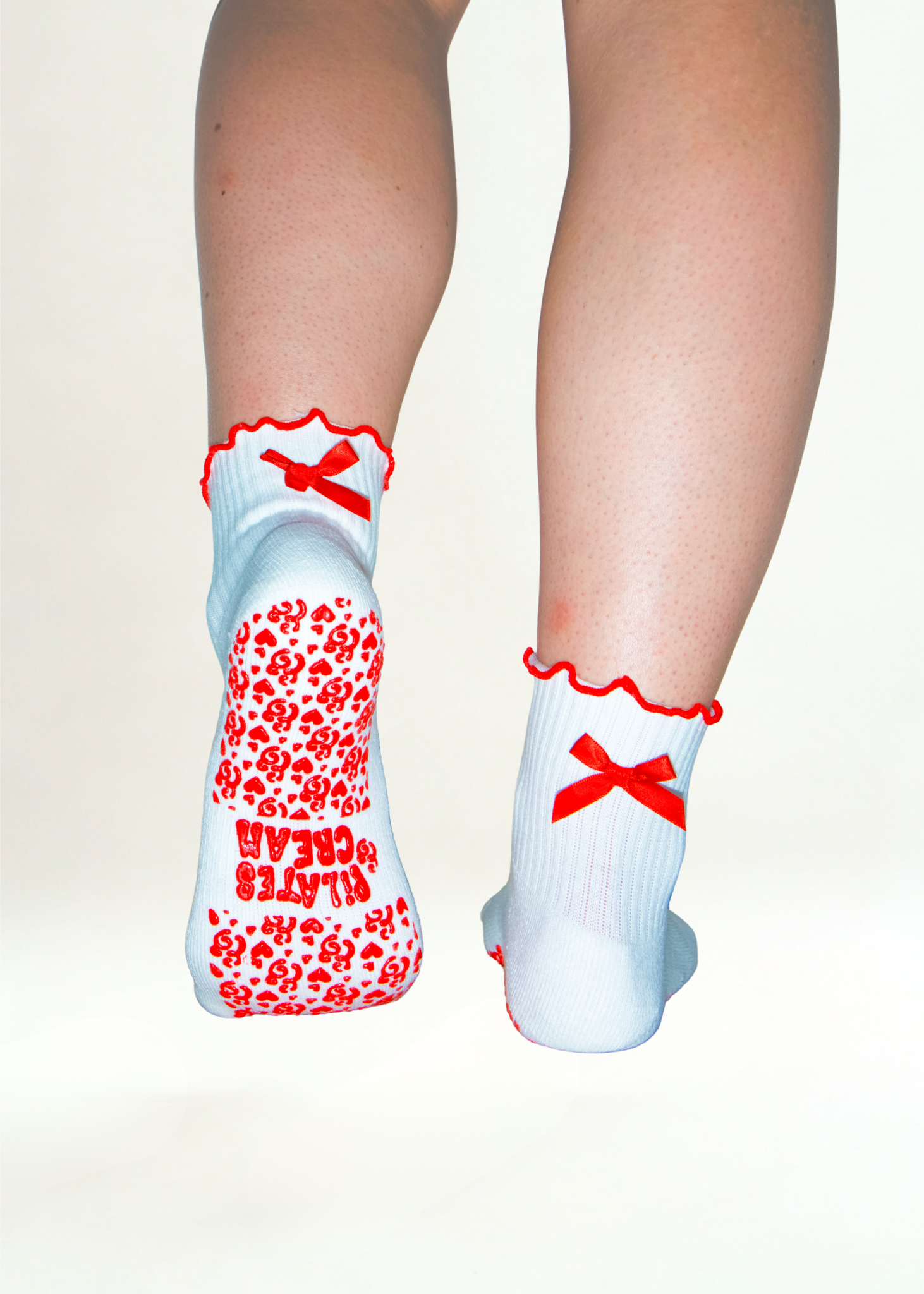 The Selena fashion Pilates grip socks — styled flatlay by Pilates & Cream