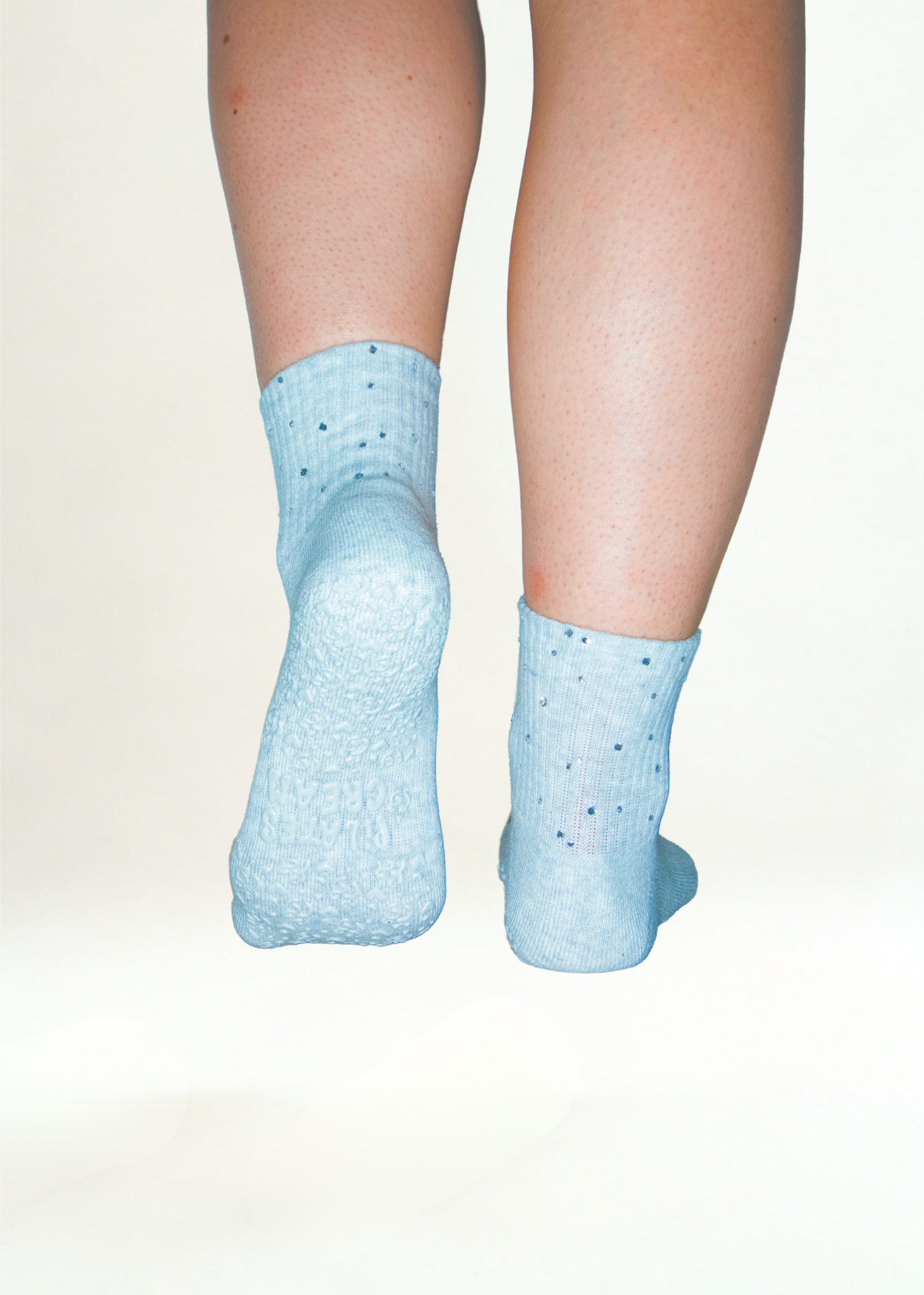 The Rihanna black Pilates grip socks — sole grip detail by Pilates & Cream