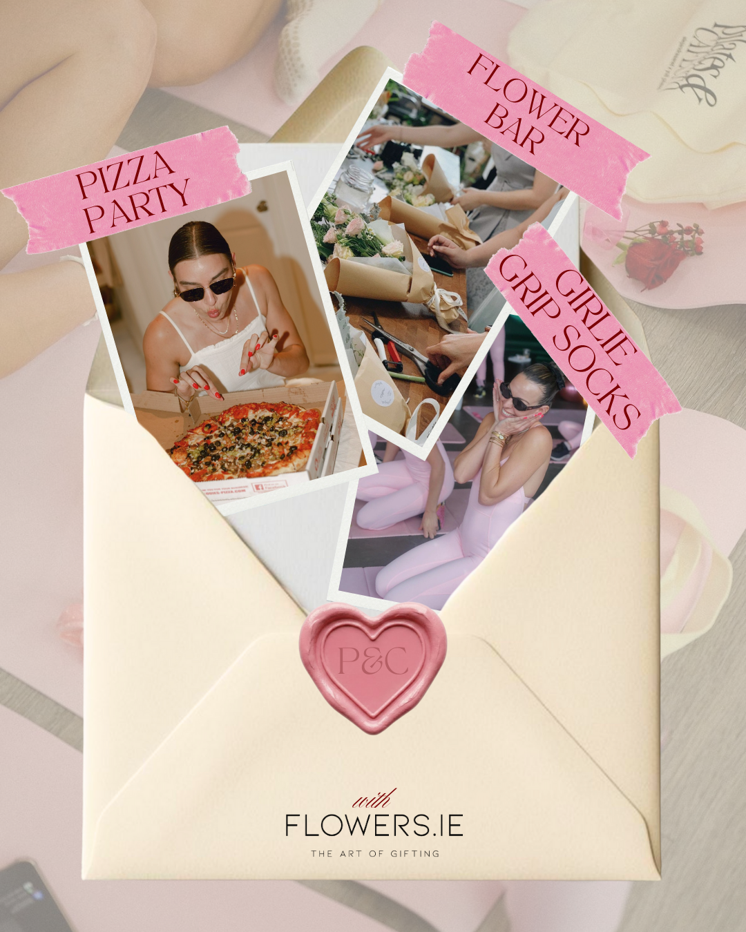 Drop 2 | Galentines Event | Pizza & Flower bar with Flowers.ie