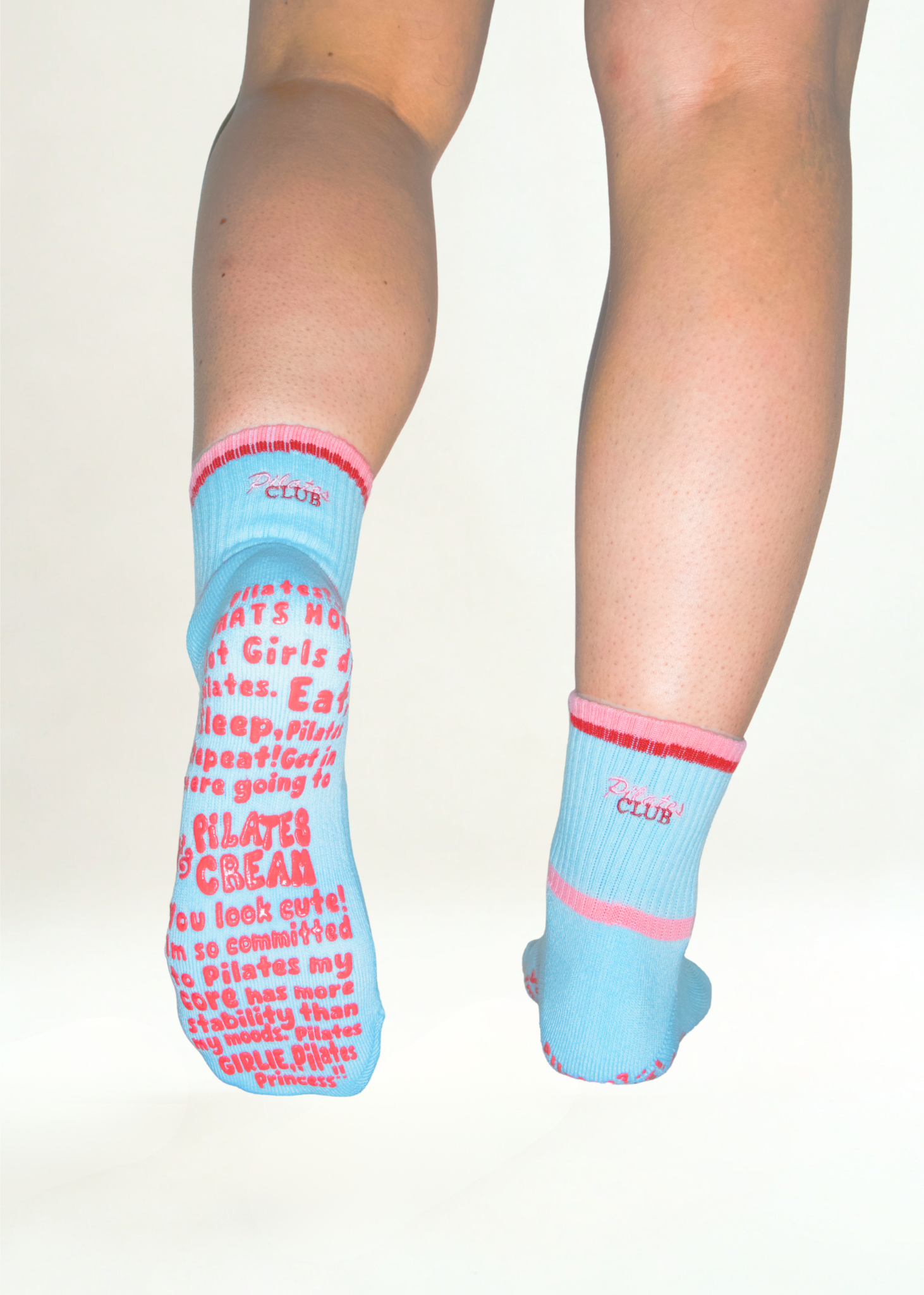The Gigi fashion Pilates grip socks — styled flatlay by Pilates & Cream