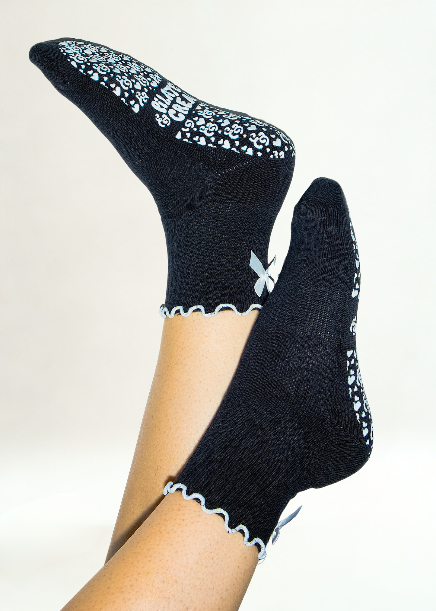 The Hailey minimal Pilates grip socks — worn on Pilates reformer by Pilates & Cream