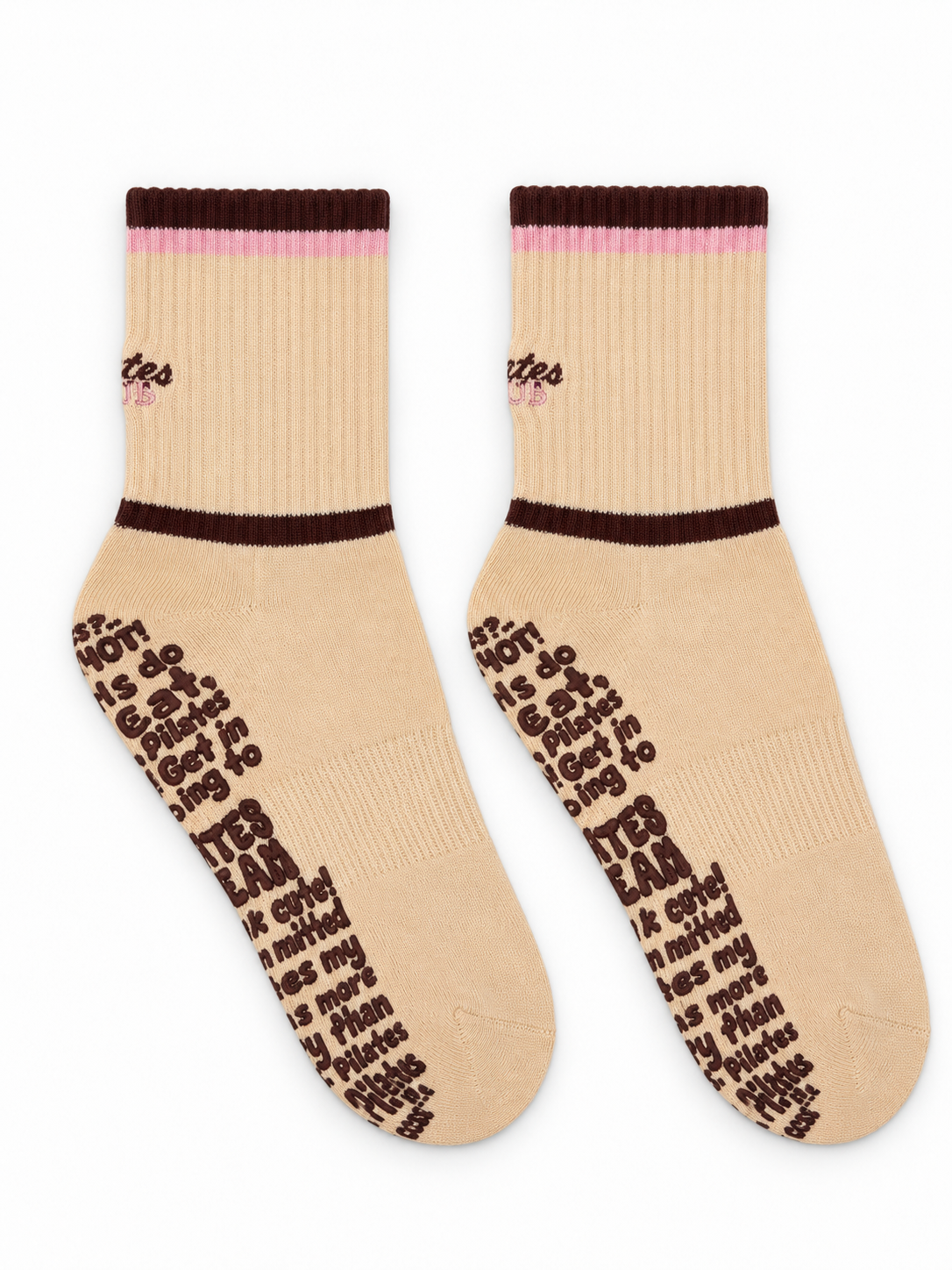 Pilates & Cream fashion grip socks