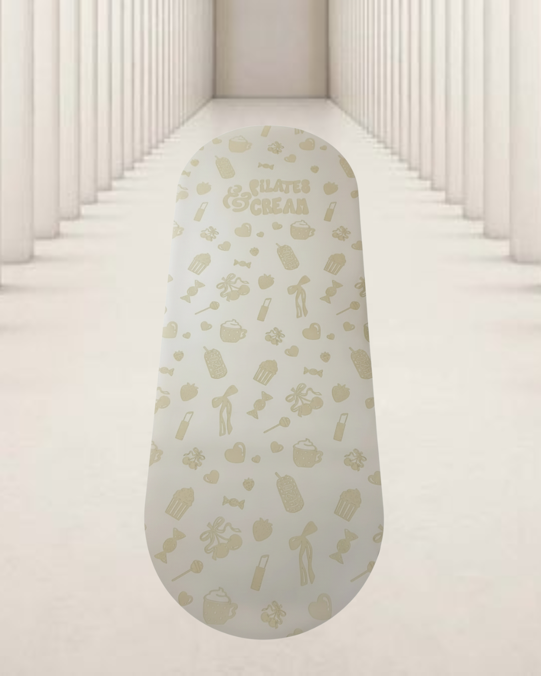 Curved shape Yoga/Pilates Mat | Non Slip | Hand Drawn Design