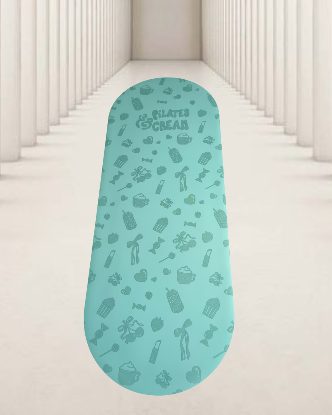 Curved shape Yoga/Pilates Mat | Non Slip | Hand Drawn Design
