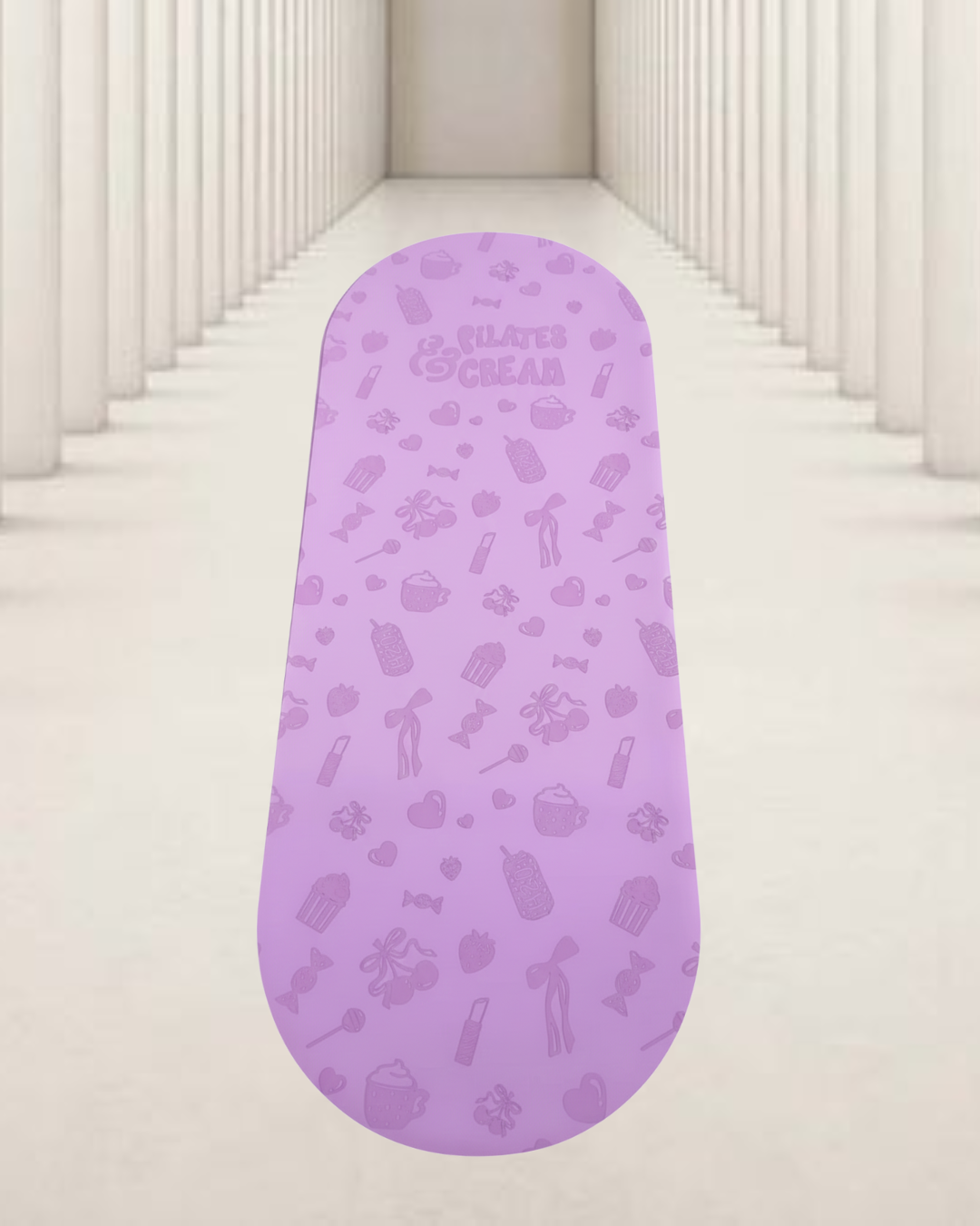 Curved shape Yoga/Pilates Mat | Non Slip | Hand Drawn Design